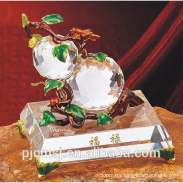 crystal calabash with base for home decoration gift